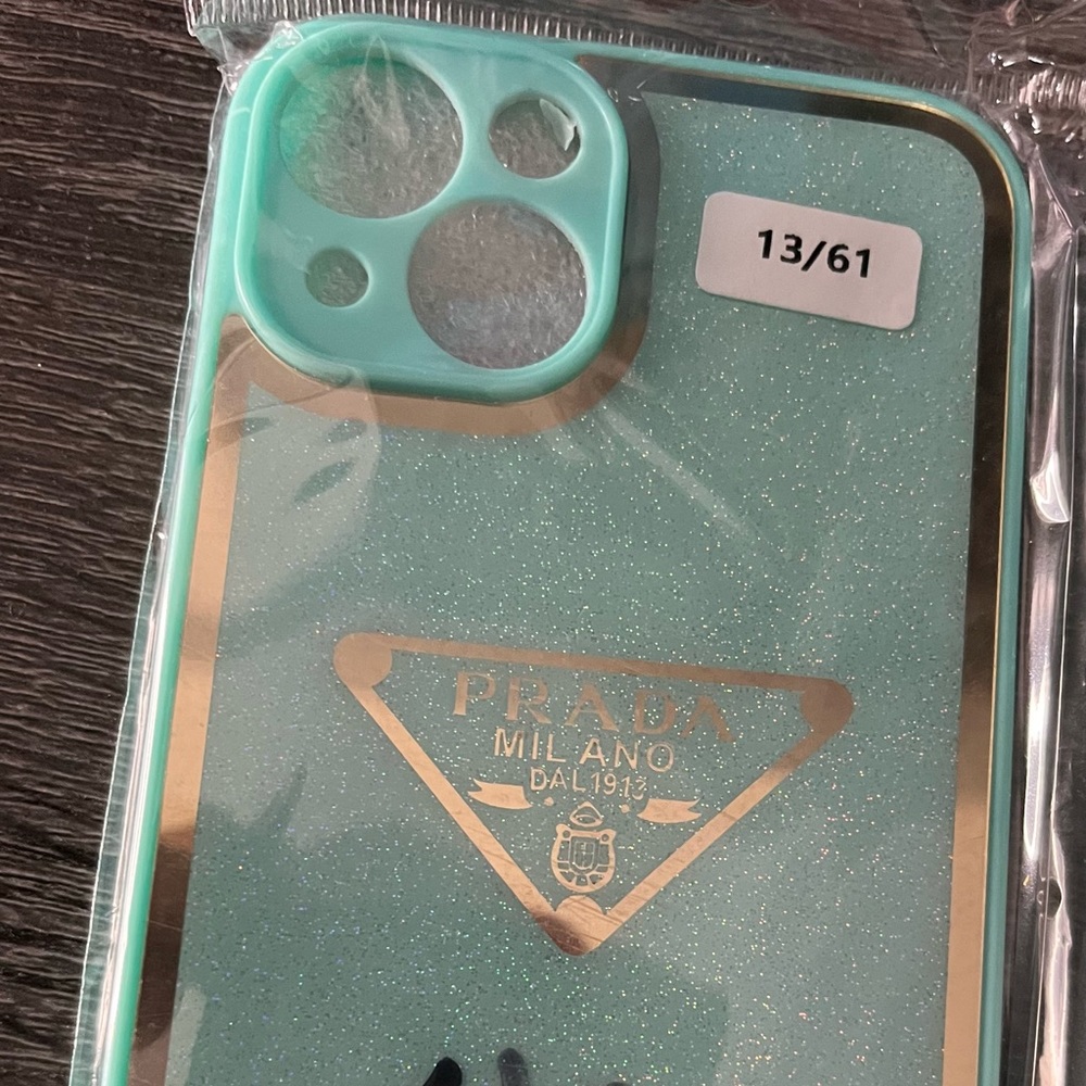 Turquoise Prada iPhone 13